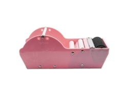 Dispensador de cinta adhesiva rosa de sobremesa, activado por agua, para uso en oficina. GOKOCO