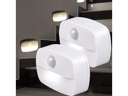 Luz Nocturna Led Con Sensor De Movimiento, 2 Unidades Montaje En Pared, Encendido/apagado Automático Pir