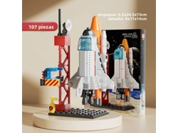 (estilo 3) Conjunto De Ensamblaje De Modelo De Nave Espacial Y Centro De Lanzamiento Lunar