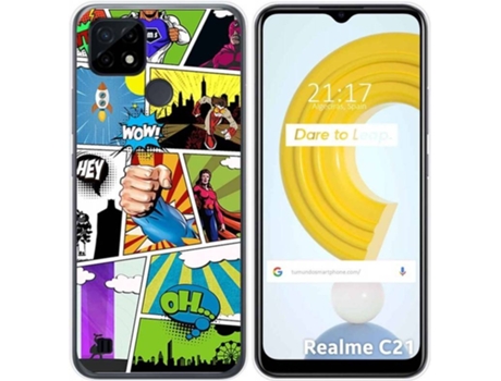 Carcasa Realme C21 TUMUNDOSMARTPHONE Comic Multicolor