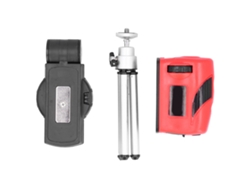 Nivel Automático De Línea Roja De Abs Duradero Con Base De Trípode: Herramienta De Medición Práctica.