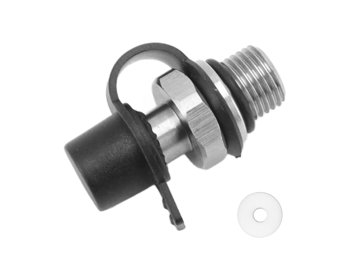 Conector de inflado Primerox M10x1 para bombonas de CO2 con juntas.