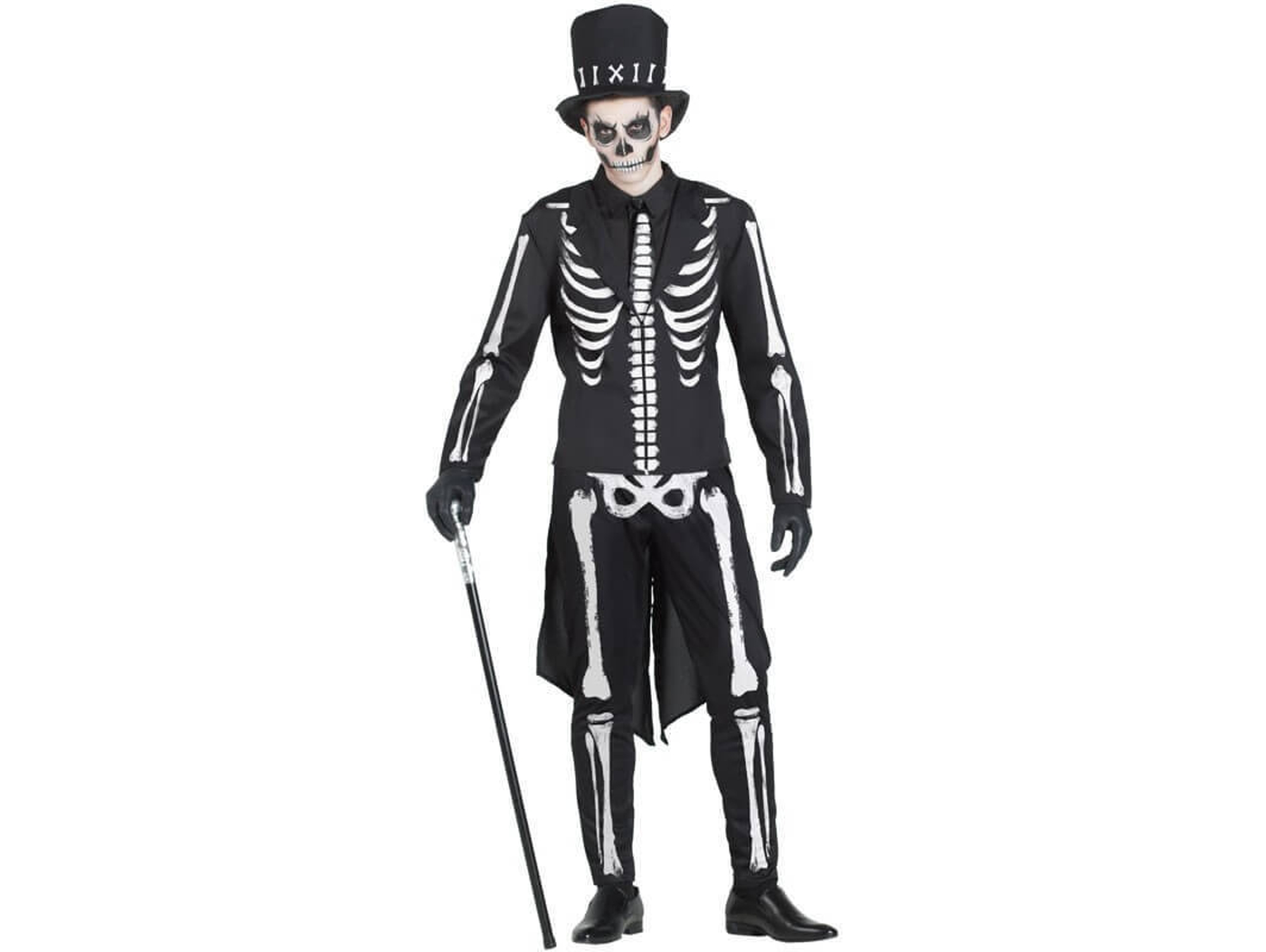 Disfraz de Hombre DISFRAZZES Esqueleto Elegante (Talla: M/L)