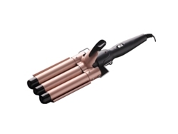 Modelador De 3 Barril Para Ondas Grandes/praia – Temperatura Ajustável, Aquecimento Rápido – Rosa Ouro (com Luva)