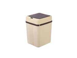 Cubo de basura inteligente Jinwei de 12 litros con sensor automático, sin contacto y de estilo sencillo para uso doméstico. Color caqui. Pilas incluidas.