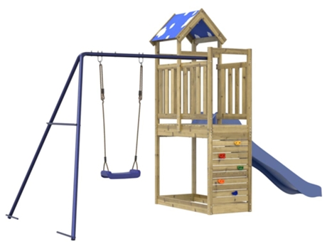 Parque Infantil De Exterior VIDAXL Marrón Madera