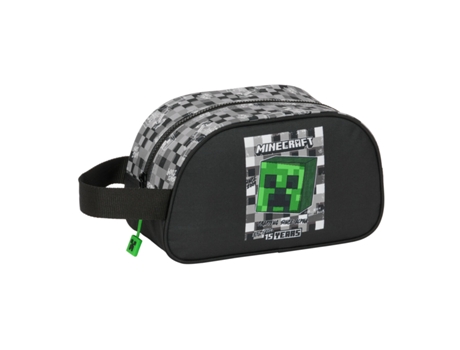 Neceser Escolar Negro Verde Gris 26 x 15 x 12 cm MINECRAFT