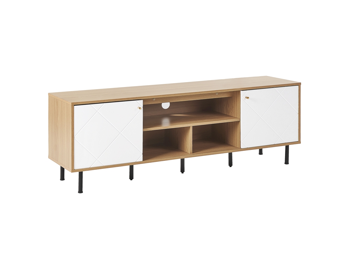 Mueble TV BELIANI Palmer de MDF Madera clara 160x40x56