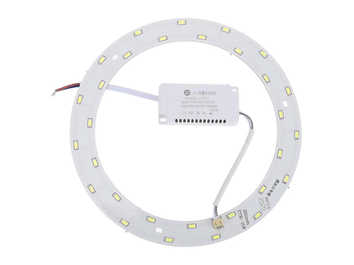 Rebe-lámpara De Techo Circular Led Magnética 15w 220v-240v Smd 5730 30 Led Luz Blanca Pura Para Base 32cm Blanco