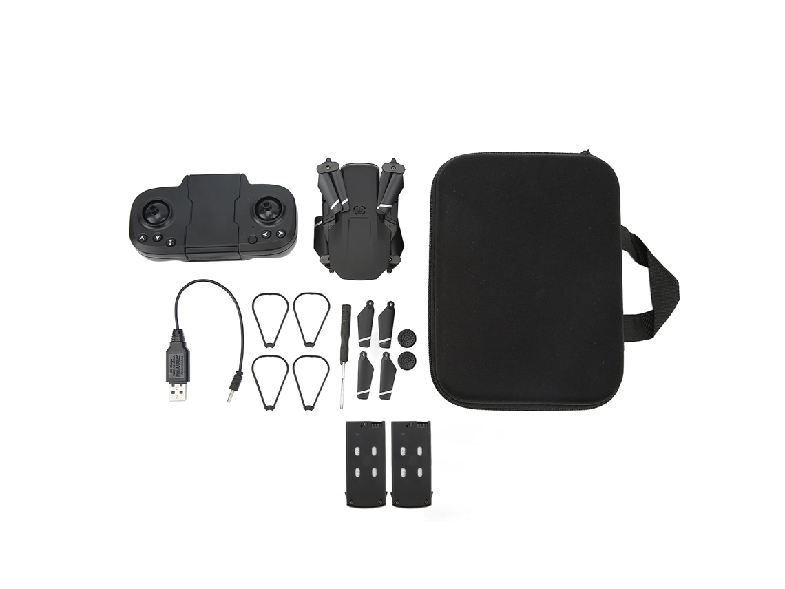 Minidron Con Cámara Dual 4k, Plegable, Control Por Aplicación, Anticaída, 3 Baterías Para Fotos, Apto Para Mayores De 14 Años.