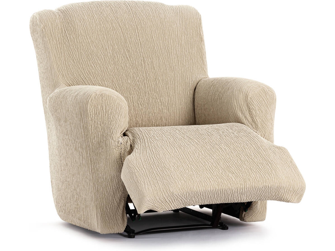 Funda de Sillón Relax XL EYSA Premium Troya Tejido Elástico (90 x 80 x 100 cm - Poliéster y Algodón - Crudo)