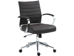 Silla de oficina Oakland marrom/couro genuíno CLP