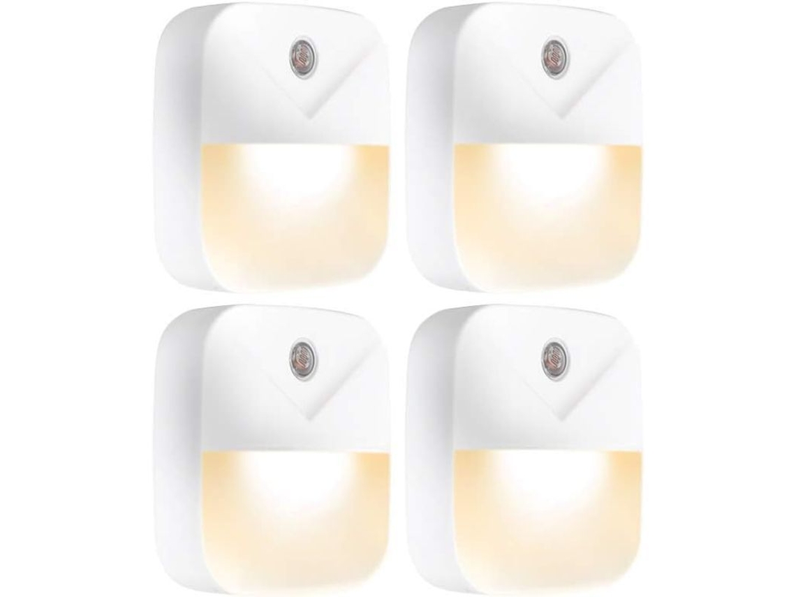 Luces Nocturnas Led Enchufables Con Sensor Automático - 4 Unidades Para Cocina Y Baño