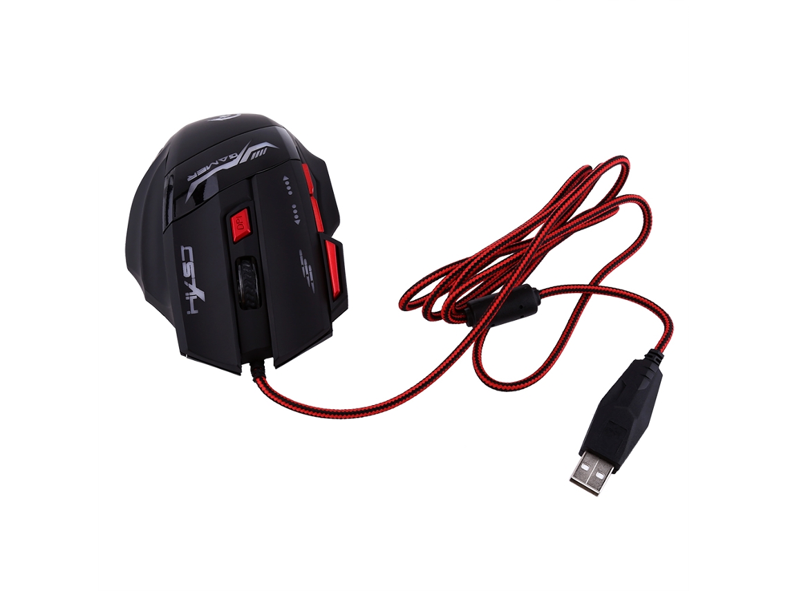 Ratón para juegos (resolución de 5500 ppp, iluminación óptica)