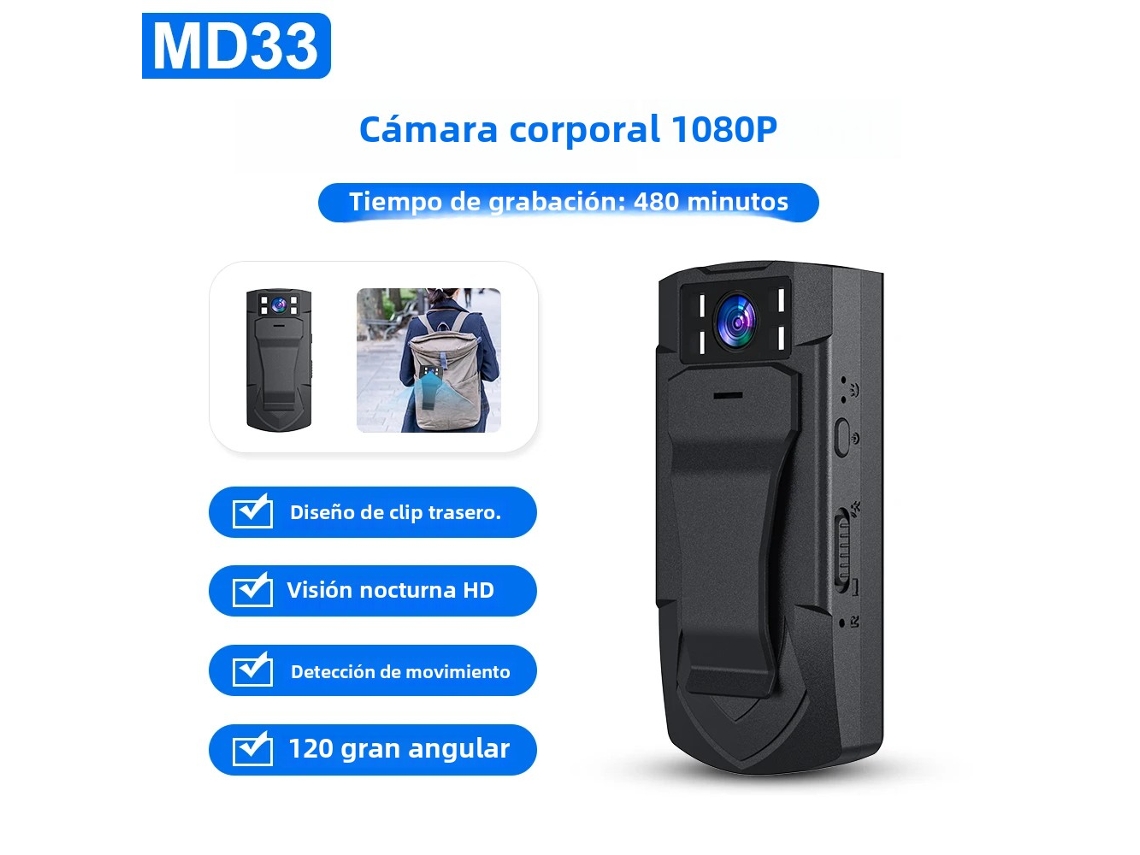 Mini Videocámara Md33 1080p Hd