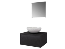 Mobiliario de baño con lavabo VIDAXL Negro Madera contrachapada (40x34x20 cm)