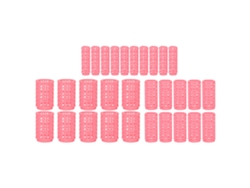 30 Rodillos Para El Cabello Profesionales Autoagarradizos Set Herramienta Para Pelo Grueso Fino