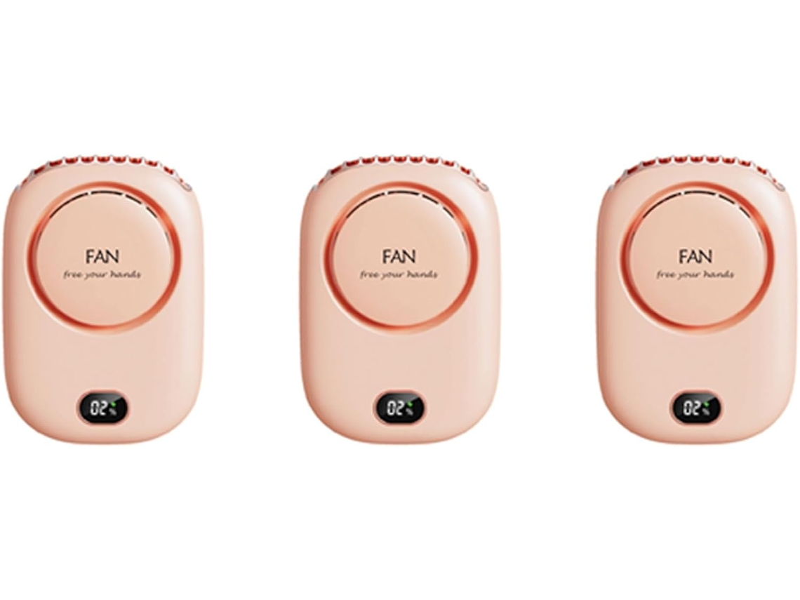 Juego De 3 Mini Ventiladores Usb Recargables Para Viajes - Portátiles Y Silenciosos - Rosa
