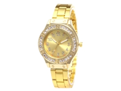 Reloj De Pulsera Unisex Zhoulianfa De Cuarzo Con Diamantes, Estilo Moderno, Color Oro.