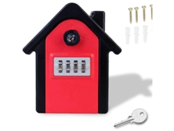 Caja de llaves de pared de metal, hecha de metal, impermeable, roja Hexinyigjly