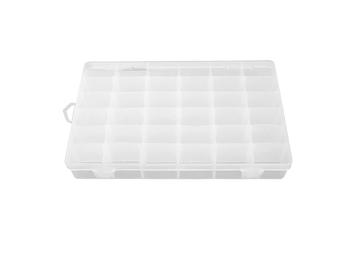 Caja De Joyería Transparente Con 36 Compartimentos Y Separadores Extraíbles, Organizador De Plástico Portátil.