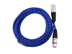 Cabo De Extensão De Áudio Para Microfone Xlr Macho Para Fêmea 3 Pinos Com Trançado De Nylon 5m