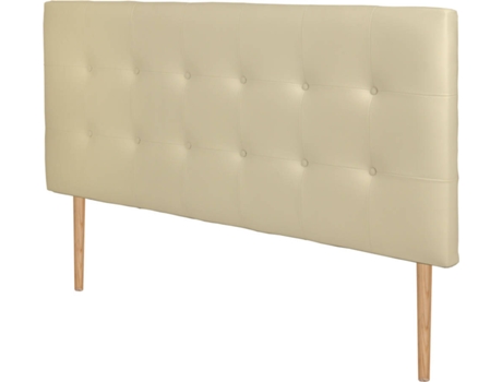 Cabecero DHOME Acolchado (Beige - Tela y Polipiel - 105 x 8 x 115 cm)