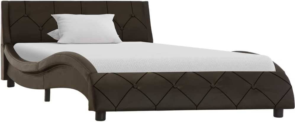 Cama VIDAXL 285654 Cuero Artificial Gris (Compatible con Colchón: 90x200 cm)