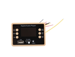 Módulo Reproductor De Audio Estéreo Con Placa Decodificadora Bluetooth 5.0 Y Control Remoto.