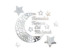 Adhesivo De Pared 3d Con Diseño De Luna Creciente De Ramadán, Autoadhesivo Para Puertas, Ventanas Y Armarios.