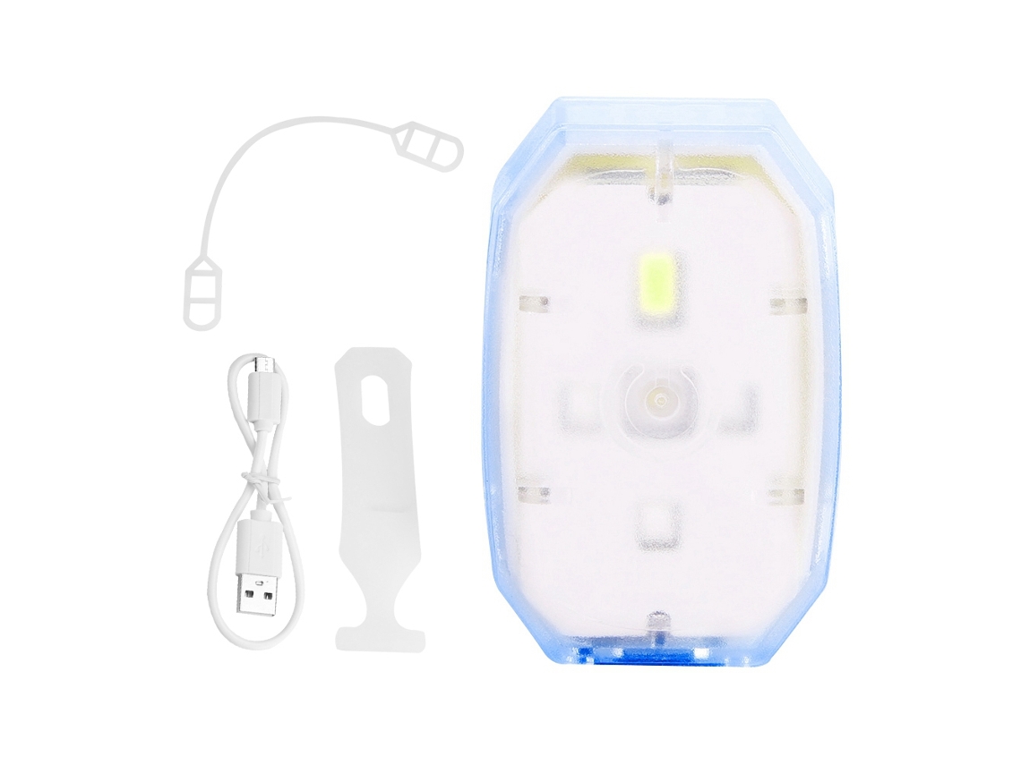 2026-luz Led Recargable Usb Ligera Para Correr Y Ciclismo Al Aire Libre, Lámpara De Seguridad Nocturna Azul