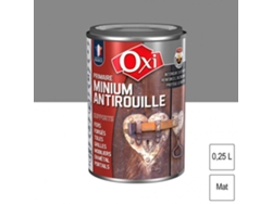Primer Antioxidante Oxi Minium 250 Ml Solvente Exterior Gris