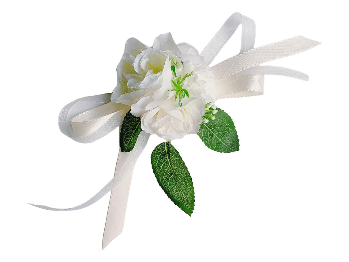 Pulsera de ramillete de muñeca, flor de muñeca, slowmoose