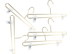 Clips Metálicos Dorados Ahorran Espacio Juego 5 Ajustables Antideslizantes Interior Pantalones Armario