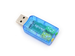 CUICH Tarjeta De Sonido Virtual 5.1 Adaptador De Audio Usb Externo Para Notebook/Pc/Laptop Azul