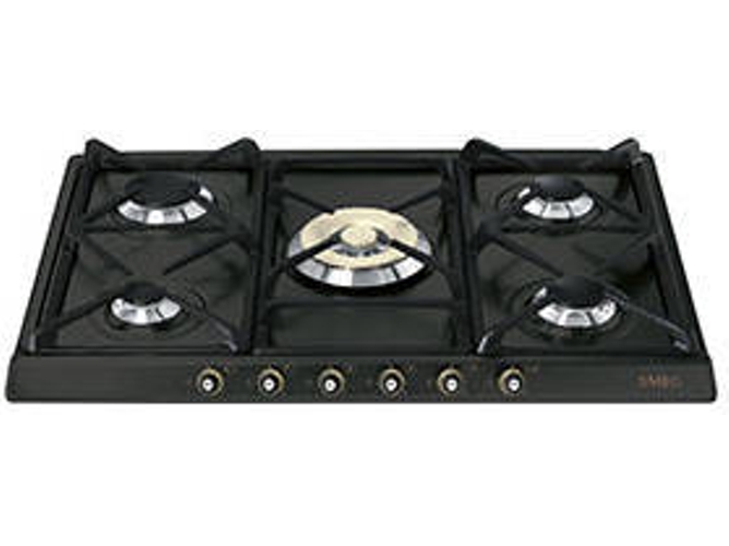 Placa de Gas SMEG SR775AO (Gas Butano-propano - 68.5 cm - Negro)
