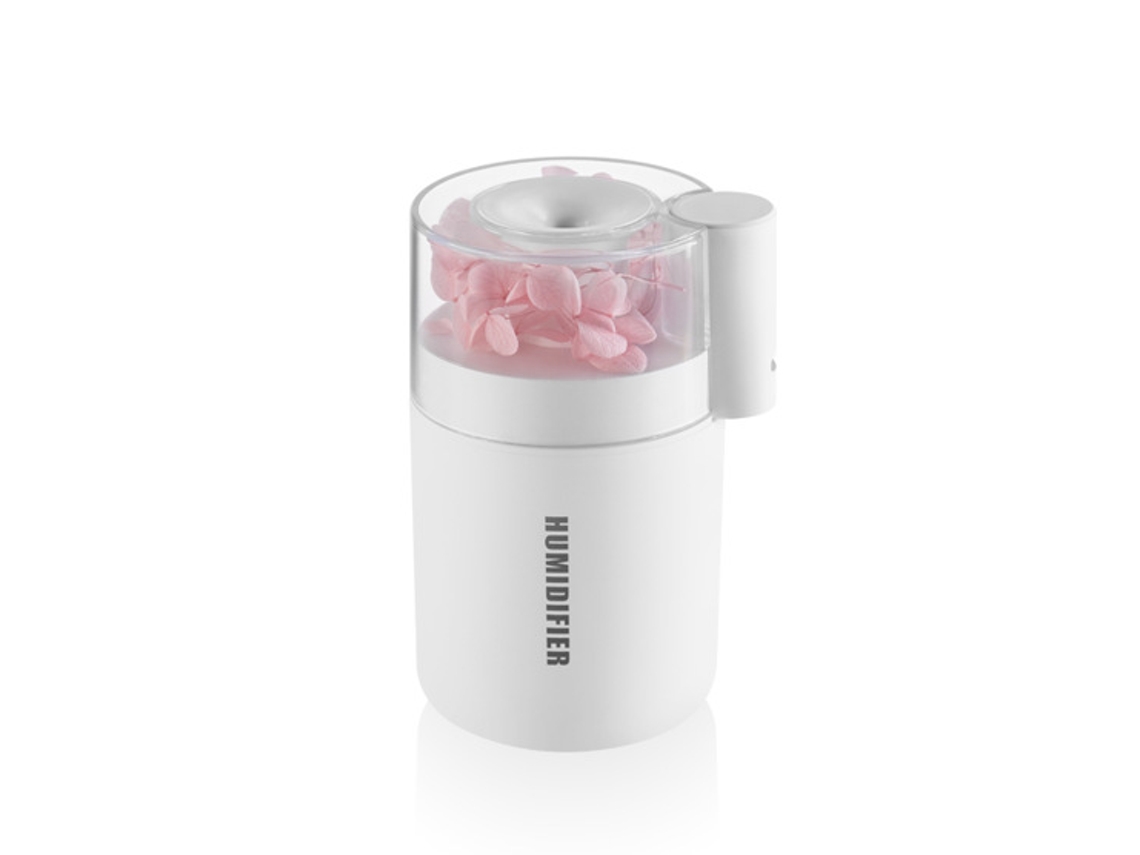 Humidificador Eternal Flower, humidificador portátil USB con nebulización, humidificador compacto para coche.