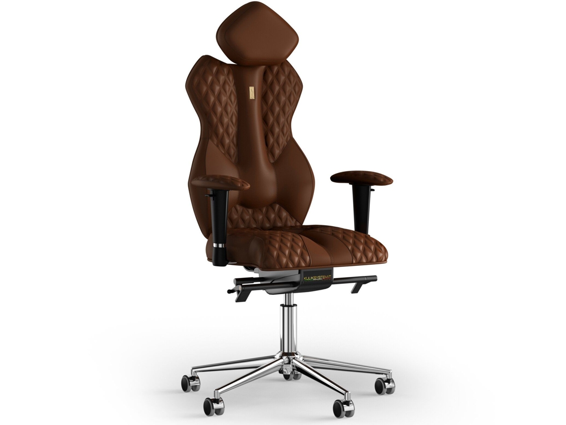 Silla de Oficina KULIK Royal Stitching PU Cuero (Castanho -130x50x50cm)