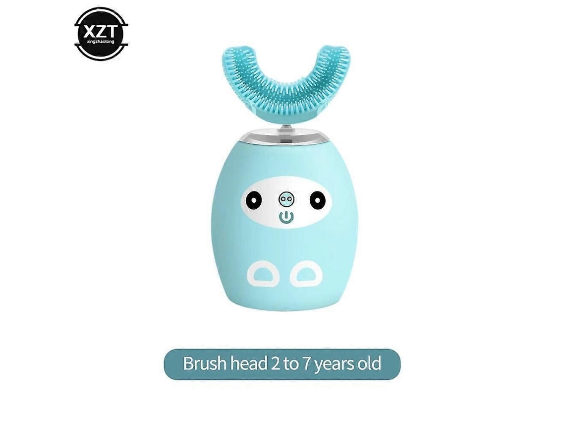 Cepillo de dientes eléctrico GOKOCO en forma de U para niños, carga USB, dispositivo blanqueador, silicona impermeable, ultrasónico