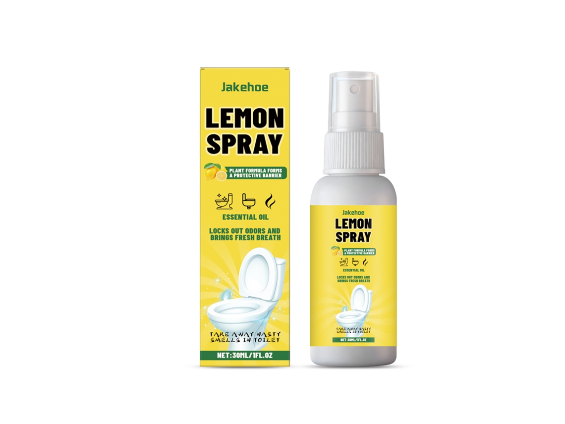 Desodorante en spray para inodoro con aroma a limón