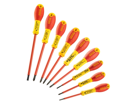 Stanley Juego de destornilladores de electricista aislados FATMAX® de 10 Piezas Plana/Pozidrivee/ Phillips