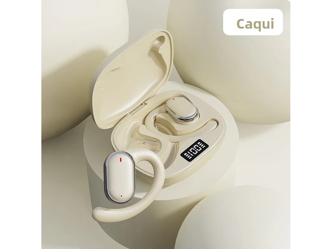 Audífonos deportivos inalámbricos Bluetooth con micrófono, estéreo, resistentes al agua y control de volumen. Mdug (caqui)