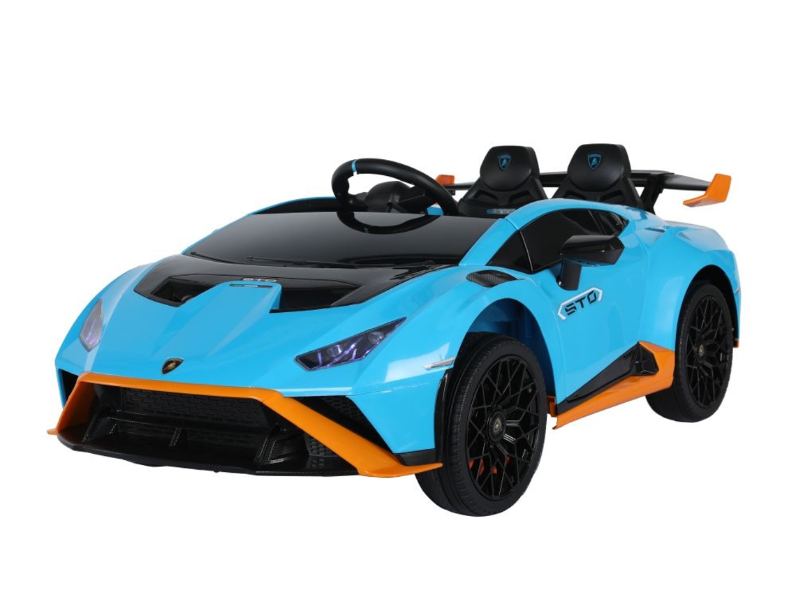 Coche Eléctrico Para Niños Lamborghini Sto 12v Con Ruedas Eva Y Asiento De Piel Y Control Remoto