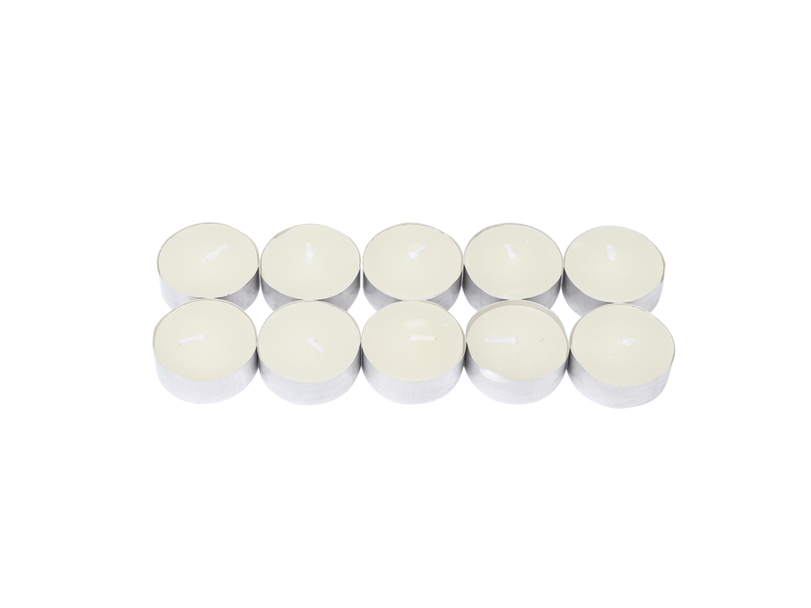 10 Velas Tealight Sin Humo Decorativas Blancas Para Boda Y Fiesta