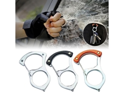 Llavero Portátil Con Gancho De Autoprotección, Multifuncional Para Coche, Llave De Coche Plateada, Cadena Blanca, 50 Cm