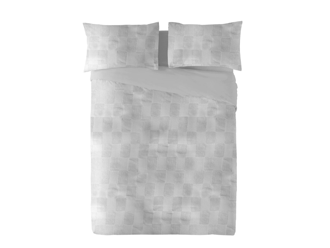 Funda Nórdica Naturals ELBA Gris claro Cama de 135 (220x220 cm)