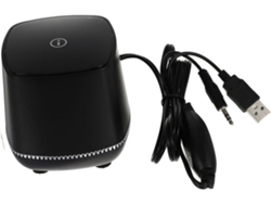 Mini Caja De Sonido Portátil Negra Con Batería De 350 Mah, Botones Integrados Y Altavoz.