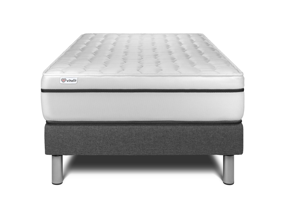 Set Vital Spa 120 X 200 Cm Kit Somier Gris