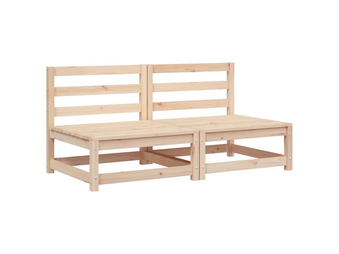 Conjunto 2 Sofá De Jardín VIDAXL Marrón (70x70x67 cm)