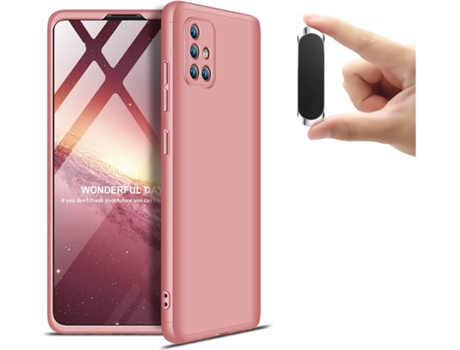 Carcasa y Soporte Samsung A71 Slim armor 360º Rosa